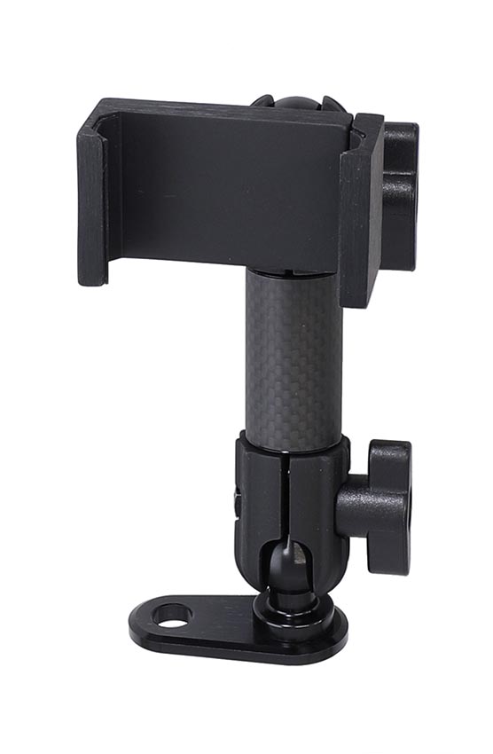 Brodit MOTO držák mobilu 56–92 mm, rameno 123 mm, zrcátko průměr 10 mm, karbon