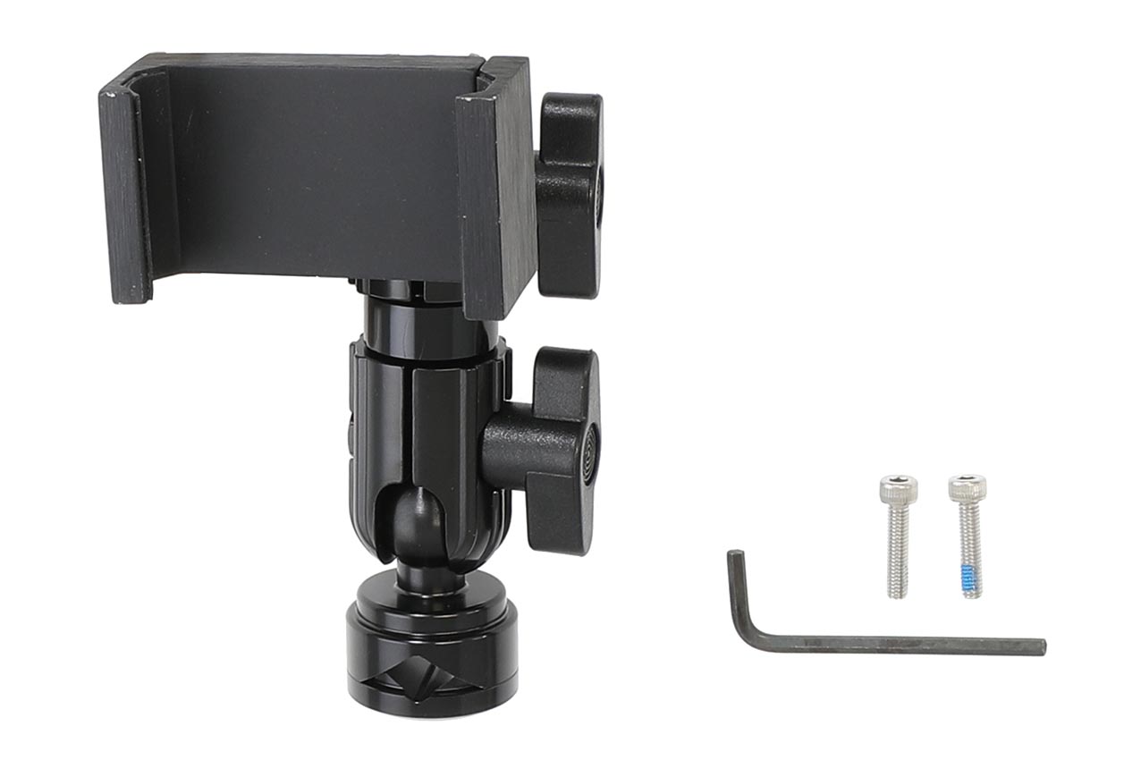 Brodit MOTO držák mobilu 56–92 mm, rameno 90 mm, zrcátko 8–14 mm