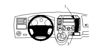 Brodit ProClip pro Volkswagen T5 Transporter/Pickup 03-09, zesílené provedení, na střed