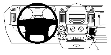 Brodit ProClip Citroen Jumper/Fiat Ducato/Peugeot Boxer 07-24/Opel Movano 23-24, zesílený, na střed
