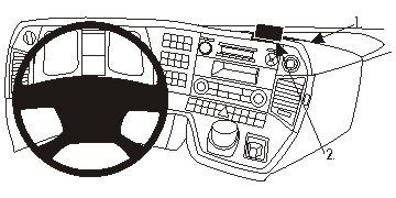 Brodit ProClip pro Mercedes Benz Actros 4/Antos 13-19/Arocs 14-19, zesílený, na střed