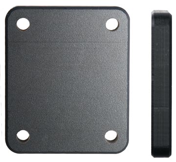 Brodit distanční podložka pod držák s AMPS otvory, 42x50x7mm