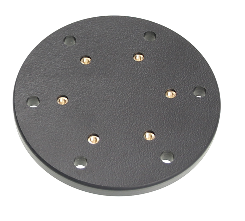 Brodit montážní podložka pro podstavec, průměr 100mm, 6 montážních otvorů, černá