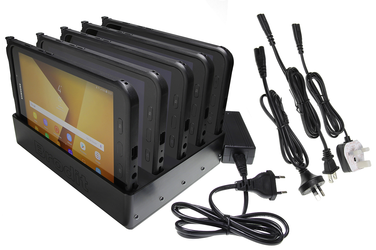 Brodit stolní nabíječka na Samsung Galaxy Tab Active 2. SM-T390/SM-T395 5 slotů