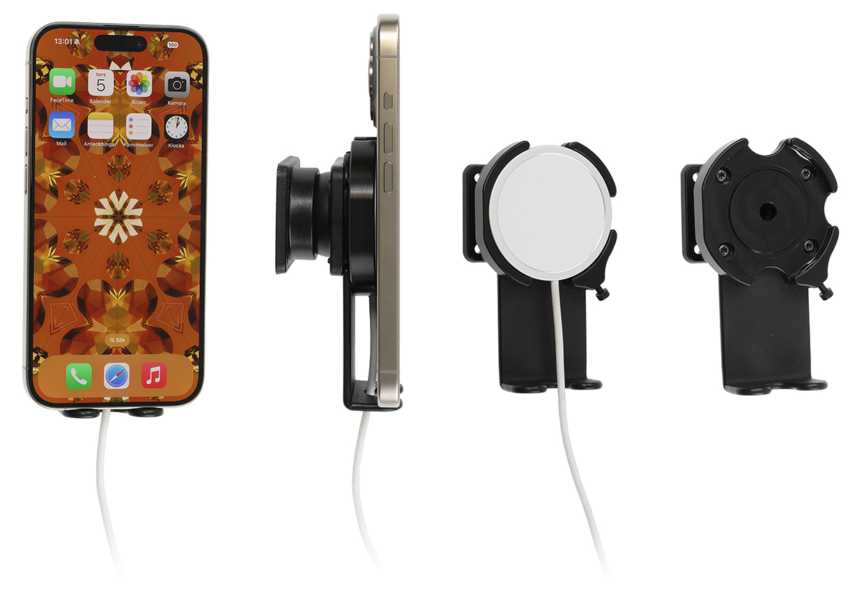 Brodit držák pro iPhone Air/17/16/15/14/13/12/Mini/Pro/Plus/Max, pro Magsafe nabíječku, s podpěrou