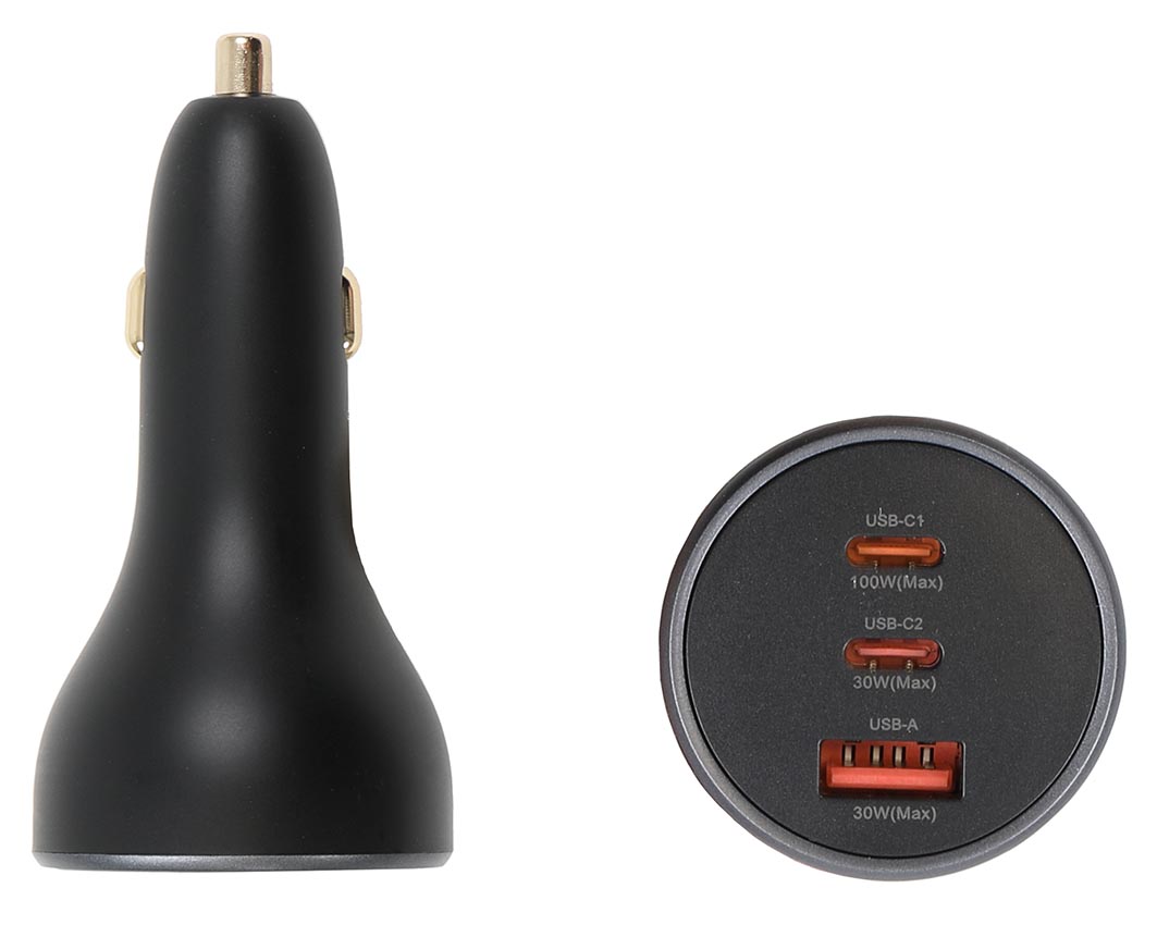 Brodit nabíječka do auta, 1x USB-A + 2x USB-C, 100W
