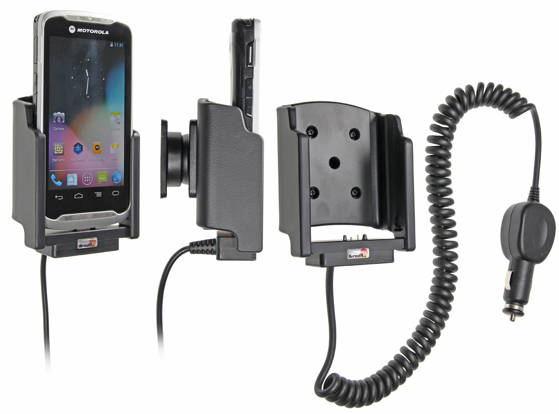 Brodit držák do auta na Motorola TC55 bez pouzdra, s nabíjením z cig. zapalovače