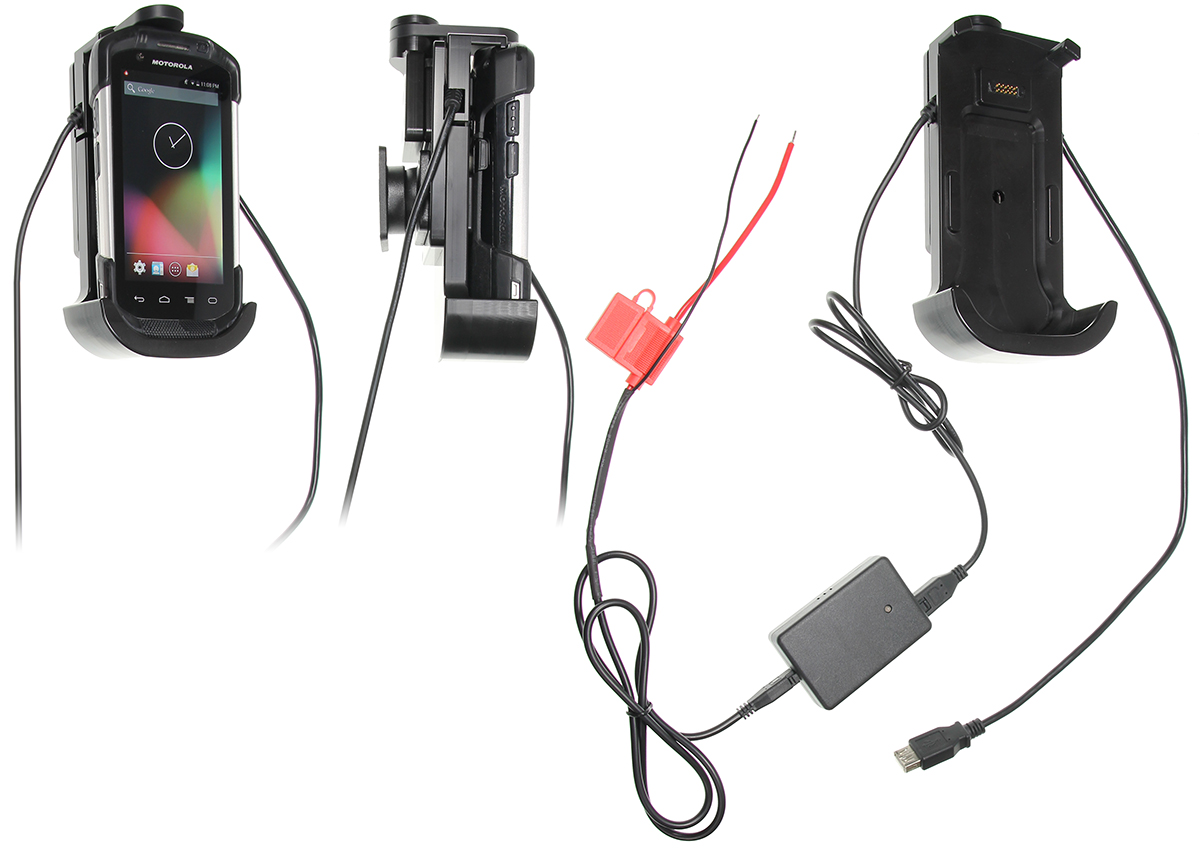 Brodit držák do auta na Motorola TC70/75 bez pouzdra, se skrytým nabíjením/USB host