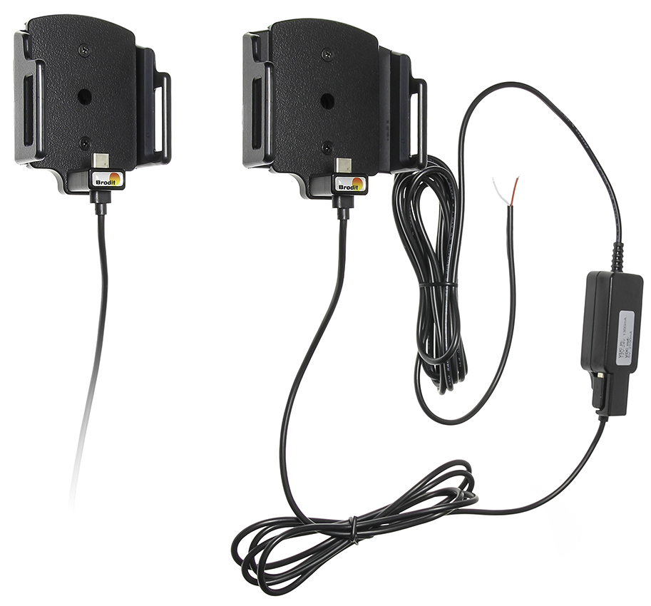 Brodit držák do auta na mobilní telefon s USB-C nastavitelný se skrytým nab. š.62-77 mm, tl.9-13mm