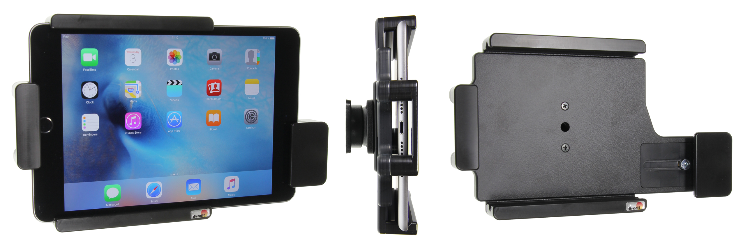 Brodit držák na tablet nastavitelný, šířka 240-270mm, výška 115-138mm, s jištěním, bez nabíjení
