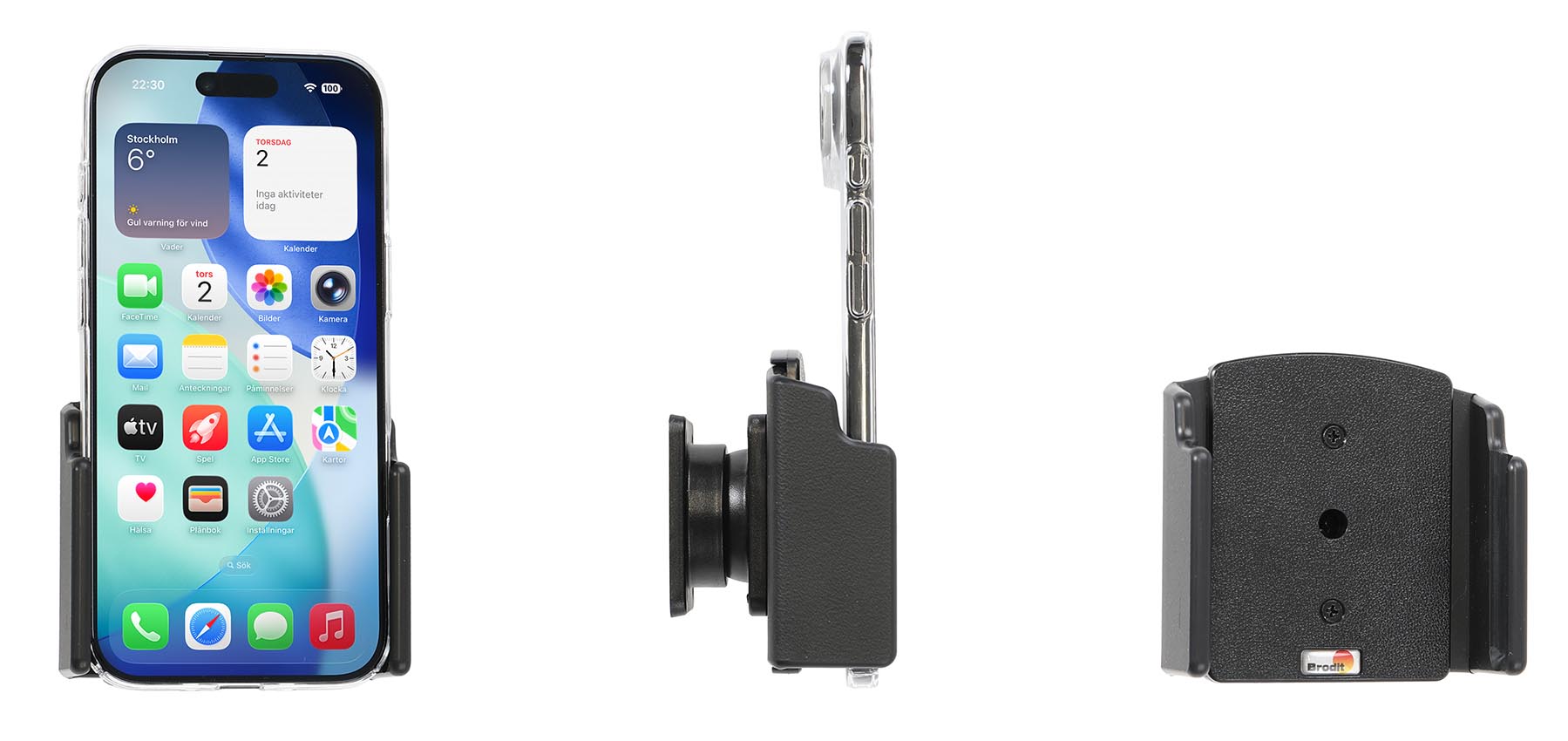 Brodit držák do auta nastavitelný, šířka 70-83mm, tloušťka 2-10mm, vhodný pro Apple Air