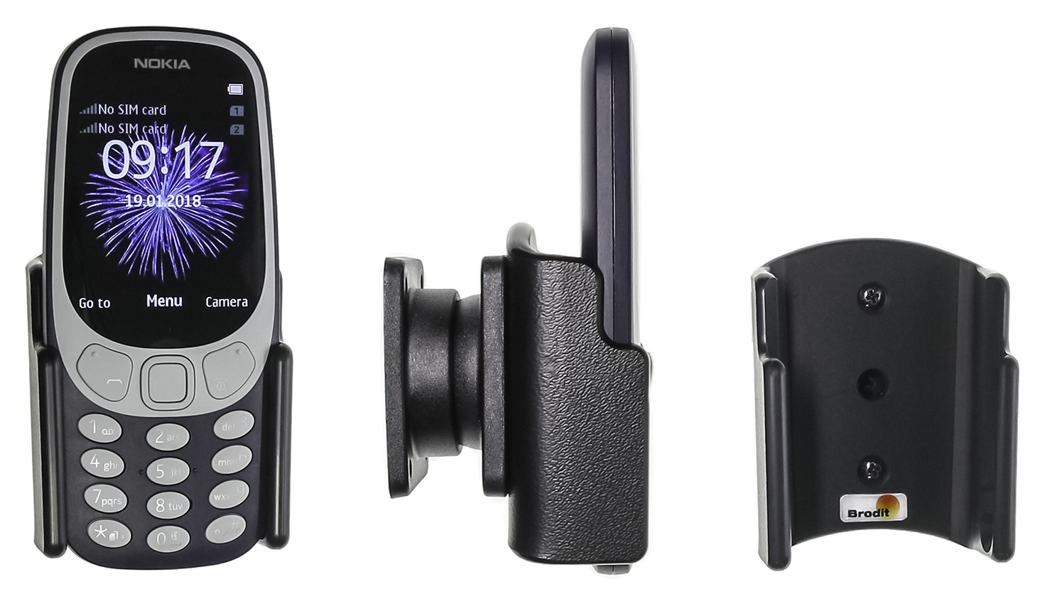 Brodit držák do auta na Nokia 3310 (2017) bez pouzdra, bez nabíjení