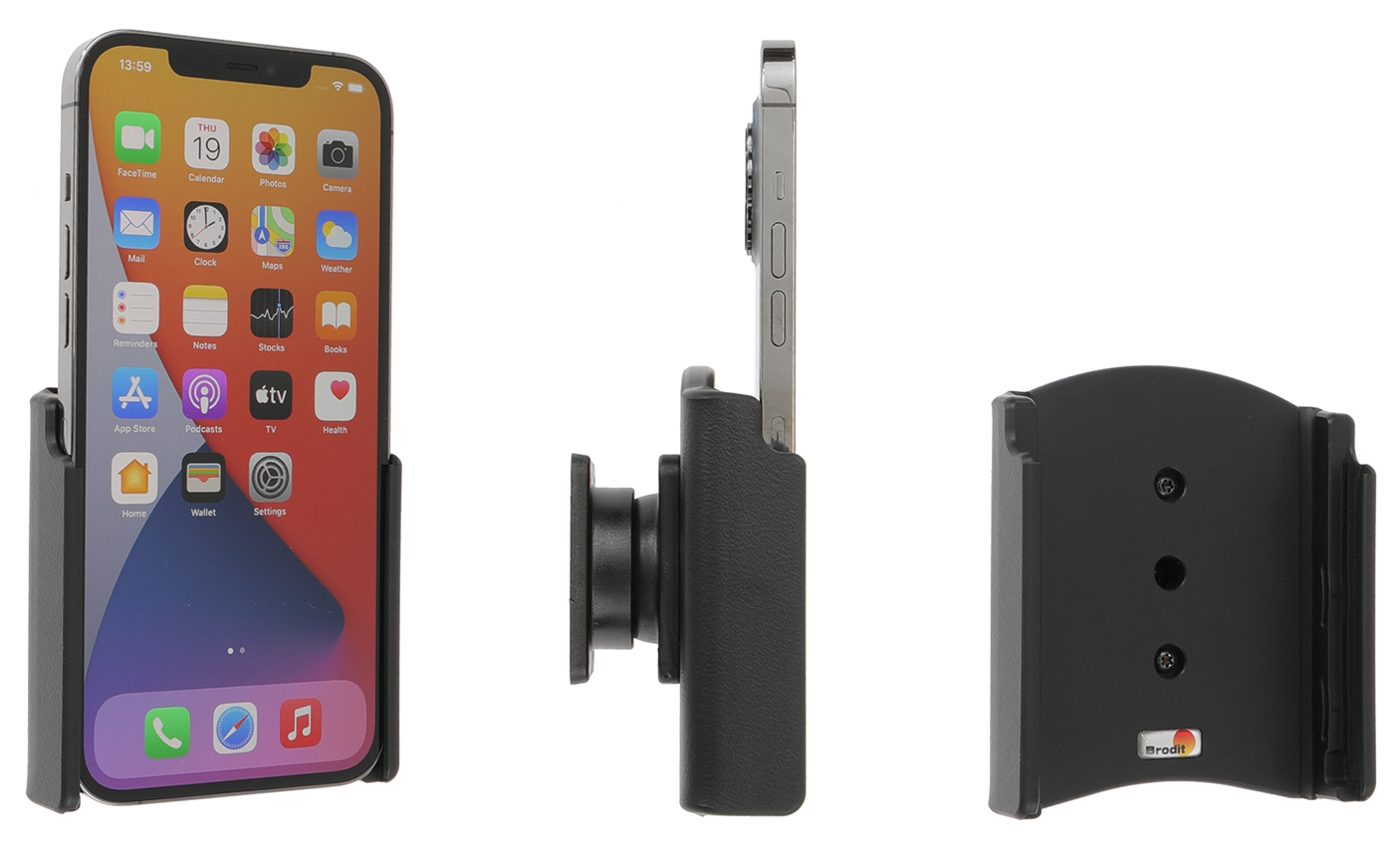 Brodit držák do auta pro Apple iPhone 12 Pro Max, bez pouzdra, bez nabíjení