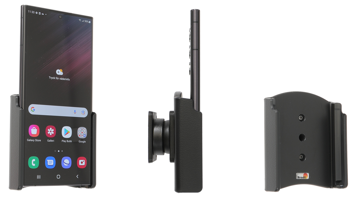 Brodit držák do auta na Samsung Galaxy S22 Ultra, bez pouzdra, bez nabíjení