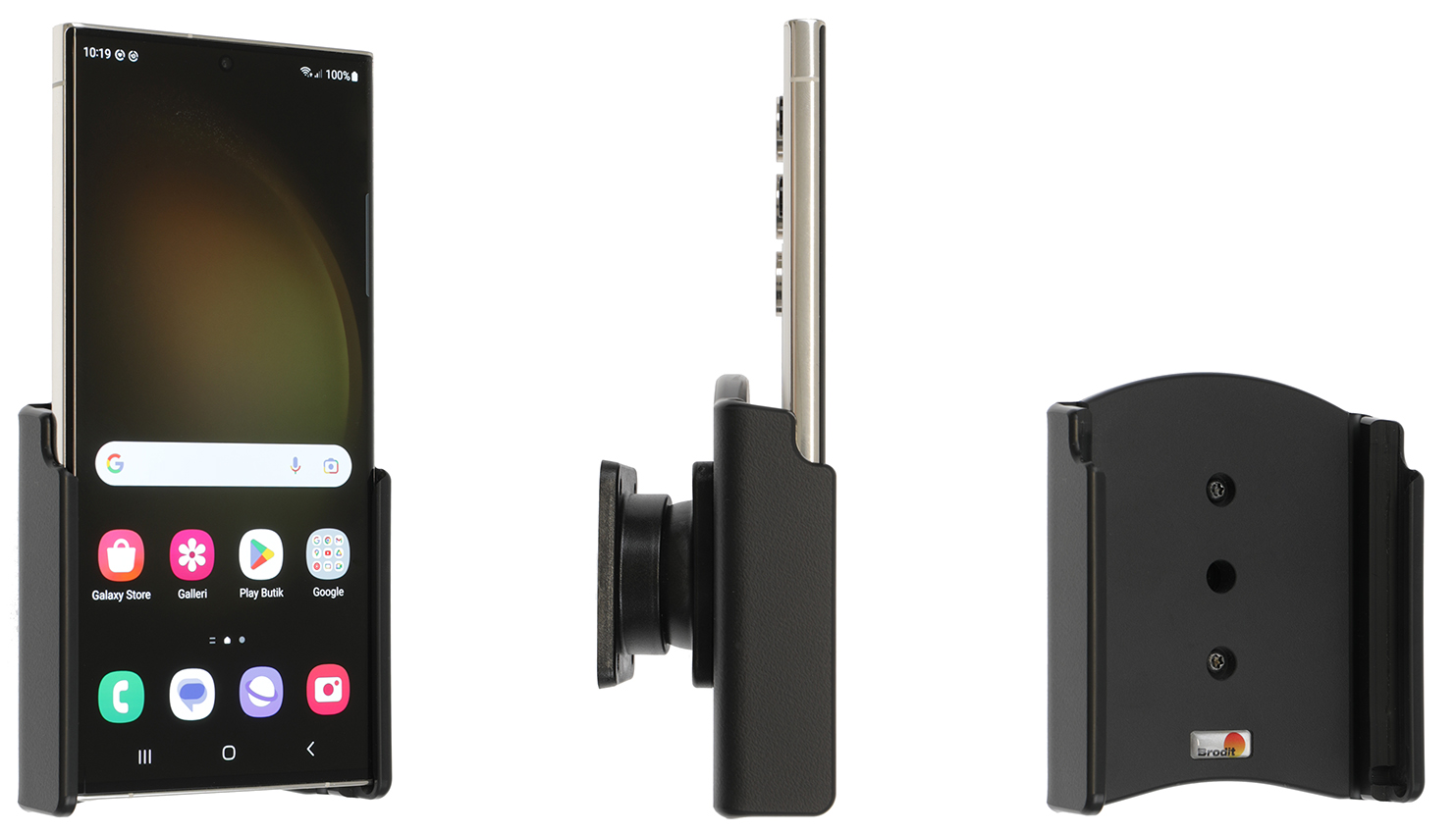 Brodit držák do auta na Samsung Galaxy S23 Ultra, bez pouzdra, bez nabíjení