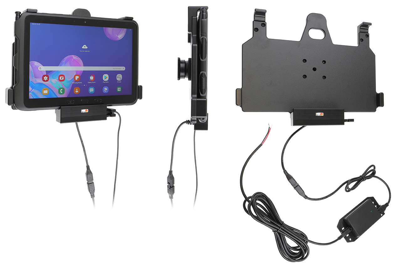 Brodit držák na Samsung Galaxy Tab Active Pro T540/T545/T547/T547U, se skrytým nabíjením a USB-A