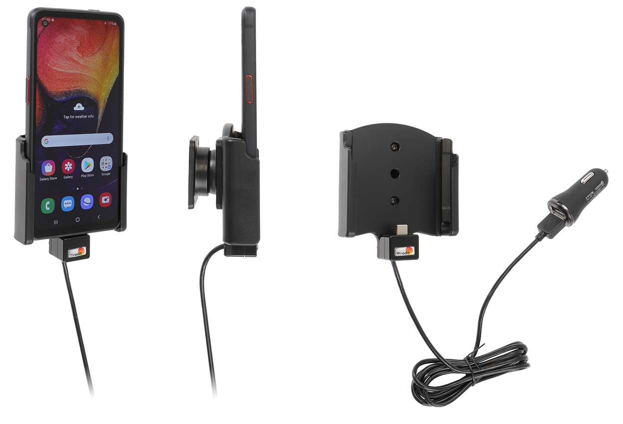 Brodit držák na Samsung Galaxy Xcover Pro SM-G715, napájení z CL/USB