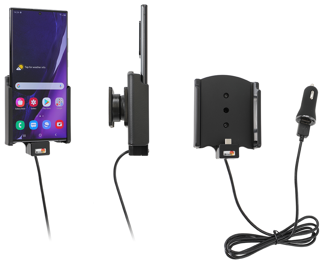 Brodit držák do auta na Samsung Galaxy Note 20 Ultra 5G, bez pouzdra, s nabíjením z cig. zapalovače