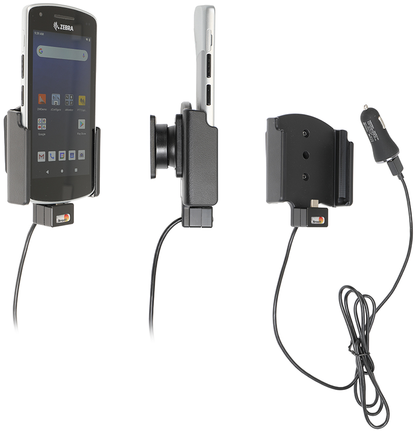 Brodit držák na Zebra EC50/55 bez pouzdra, s nabíjením z CL/USB