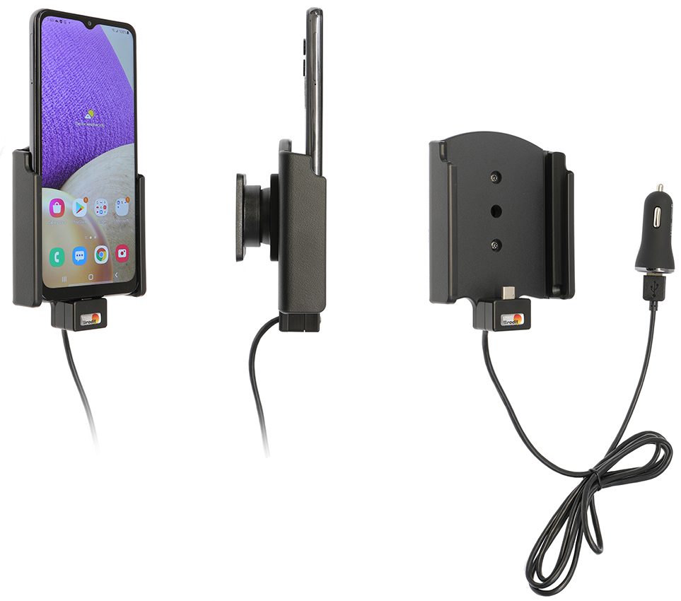 Brodit držák do auta na Samsung Galaxy A32 bez pouzdra, s nabíjením z cig. zapalovače/USB