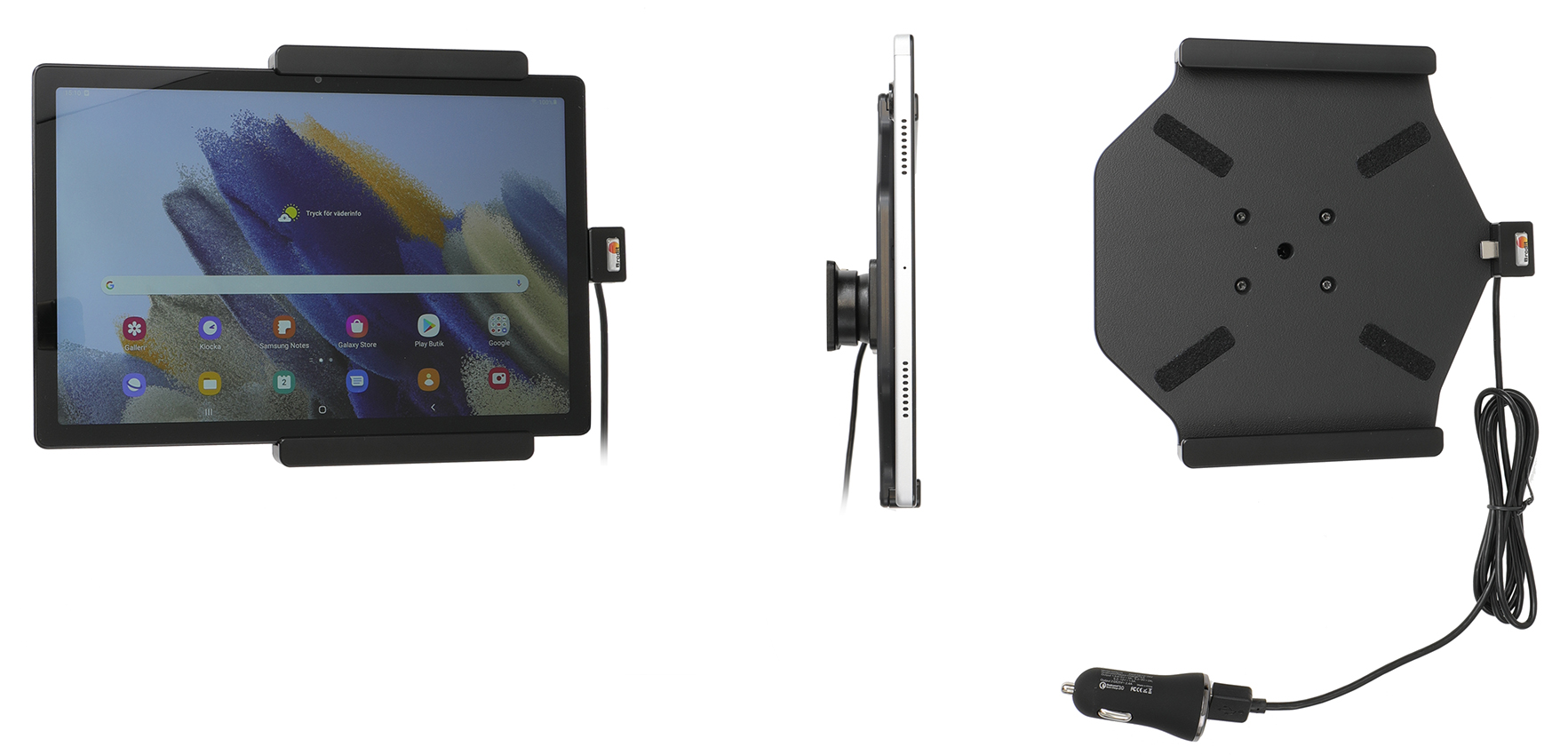 Brodit držák na Samsung Galaxy Tab A8 (SM-X200/SM-X205), s nabíjením z CL/USB