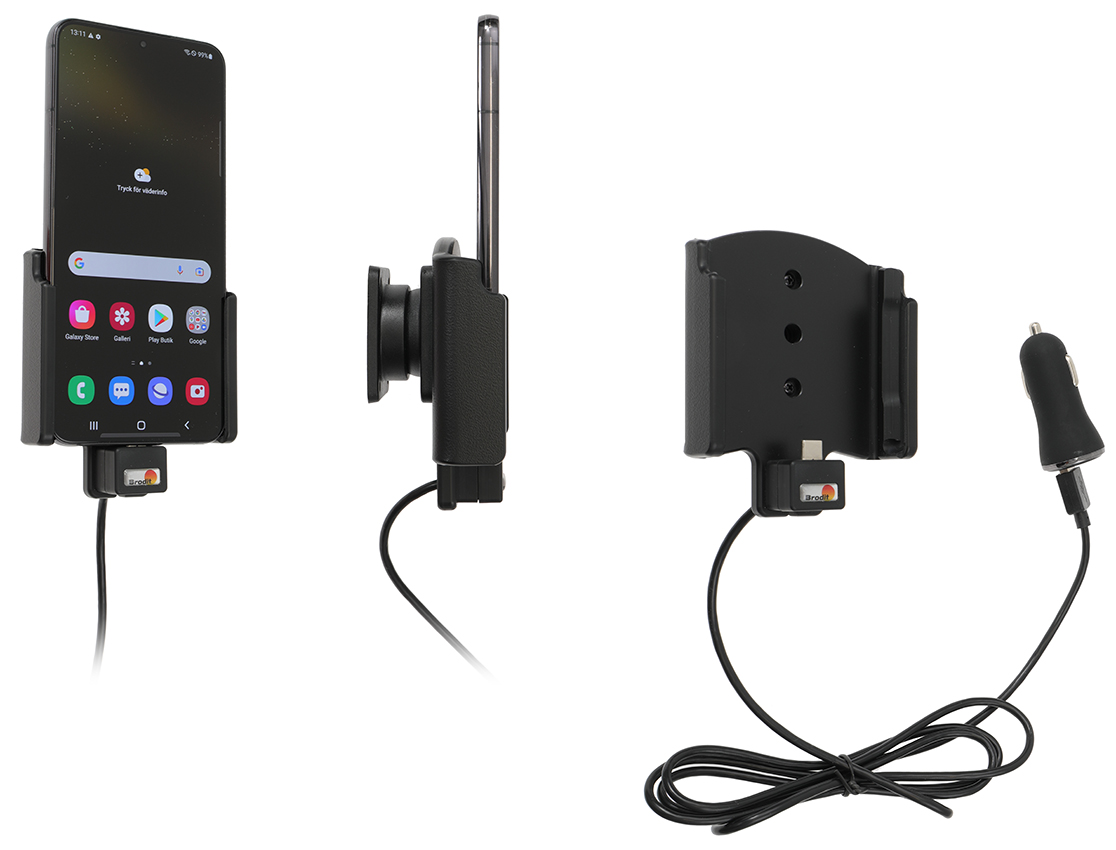 Brodit držák do auta na Samsung Galaxy S22+, bez pouzdra, s nabíjením z CL/USB