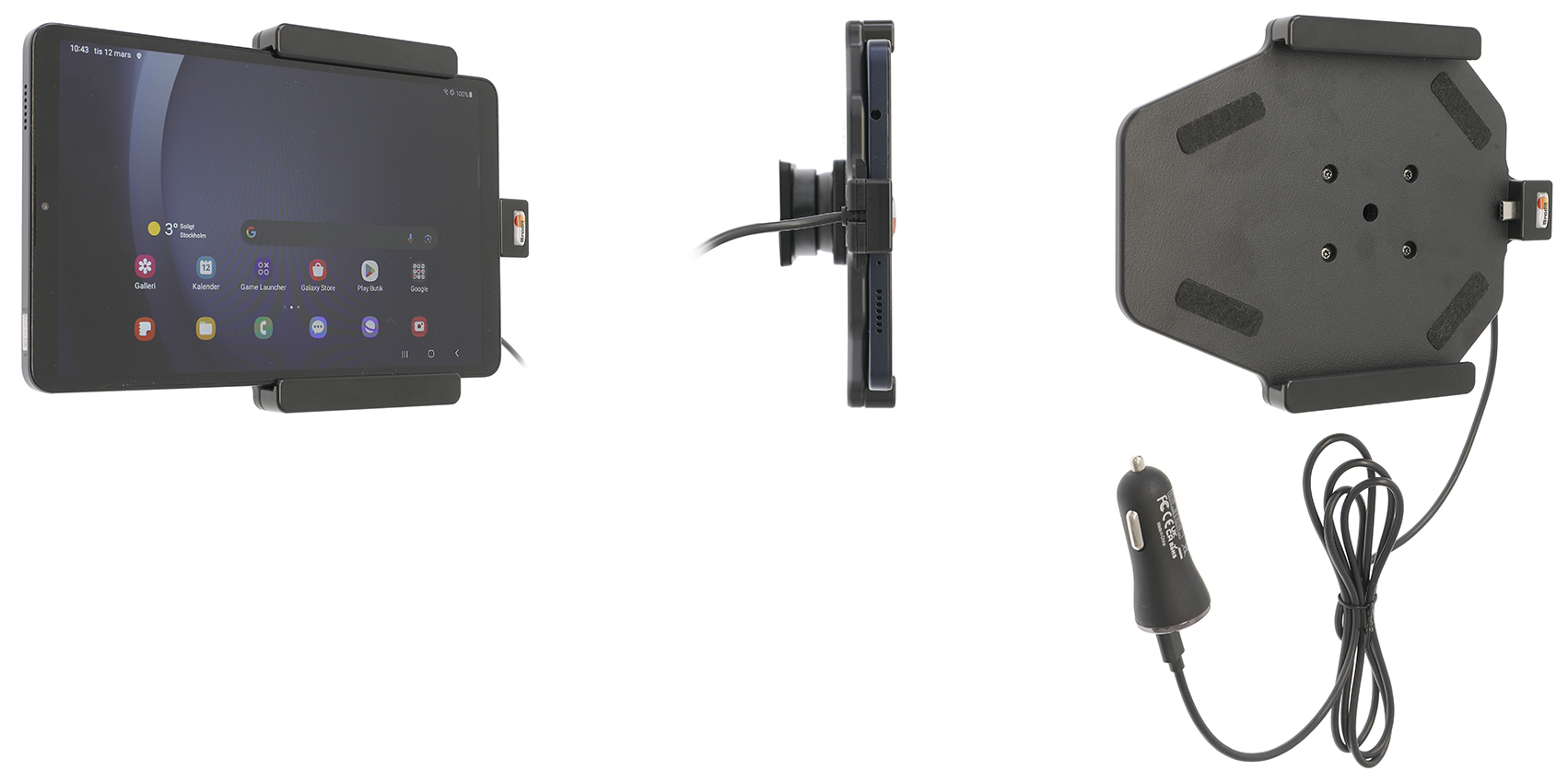 Brodit držák na Samsung Galaxy Tab A9/A11, s nabíjením z CL/USB-C