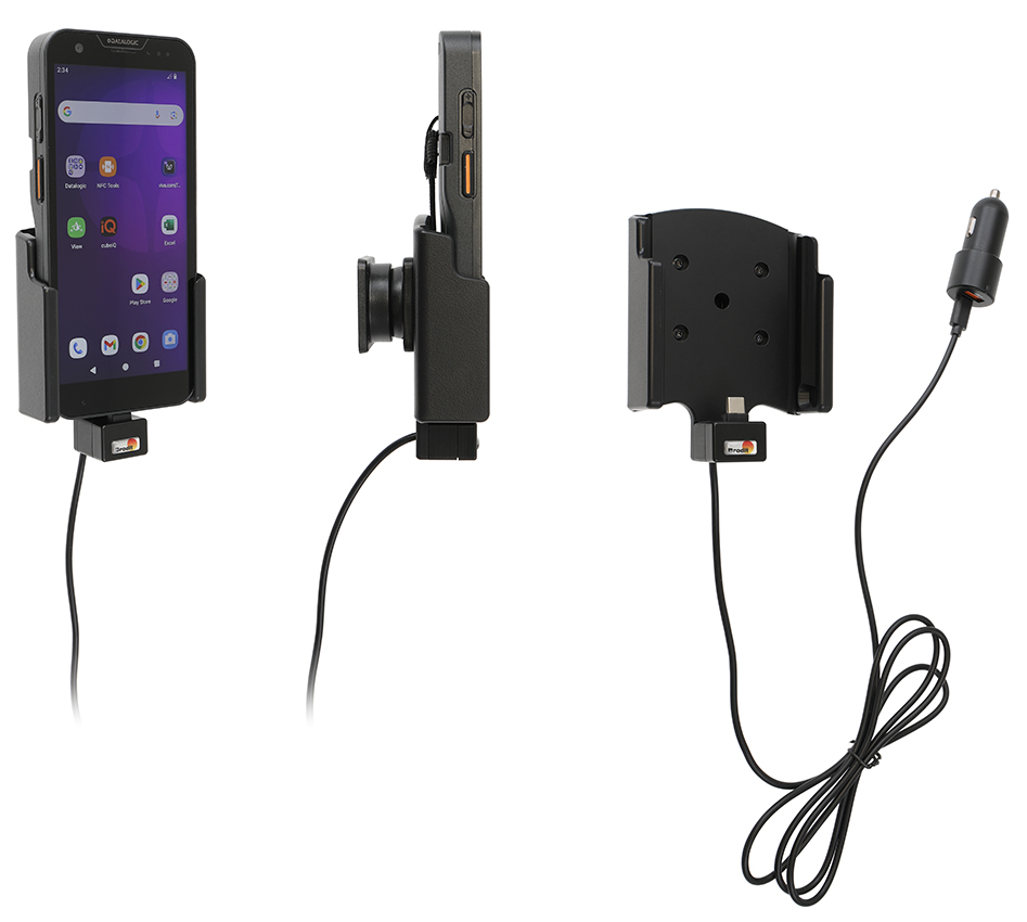 Brodit držák na Datalogic Memor 30, 35, bez pouzdra, USB-C, s nabíjením z CL