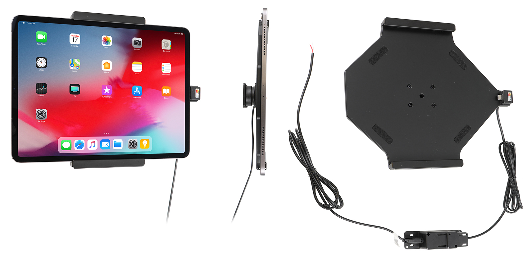 Brodit držák do auta na Apple iPad Pro 12,9” 2020/2018 bez pouzdra se skrytým nabíjením
