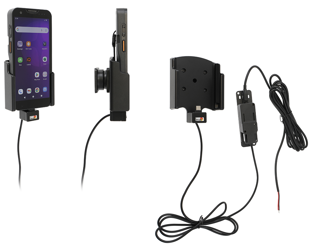 Brodit držák na Datalogic Memor 30, 35, bez pouzdra, USB-C, skryté nabíjení