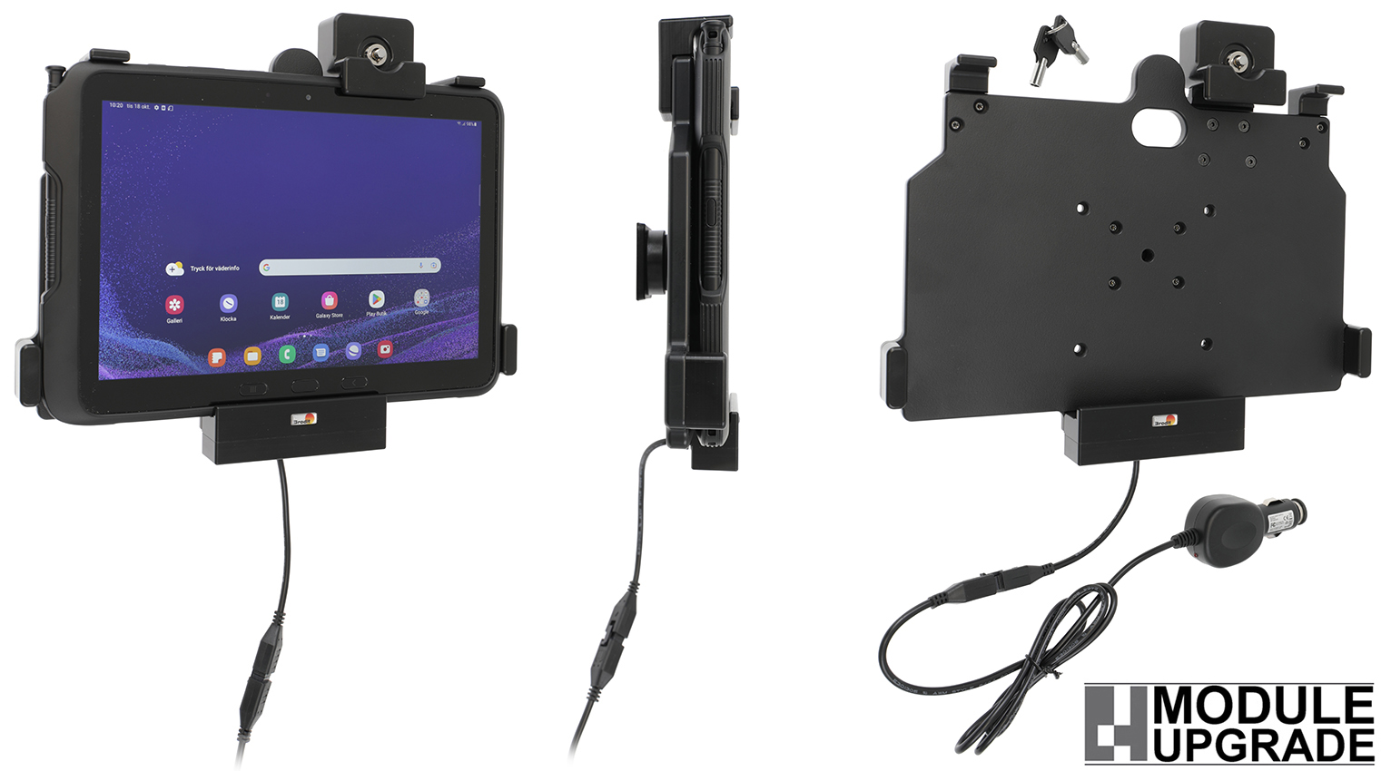 Brodit držák na Samsung Galaxy Tab Active 4 Pro SM-T630/SM-T636, uzamykatelný, nabíjení z CL