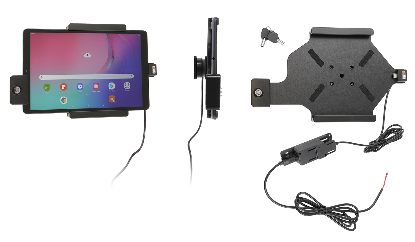 Brodit držák do auta na Samsung Galaxy Tab A 10.1 (2019), bez pouzdra, se skrytým nabíjením, zámek