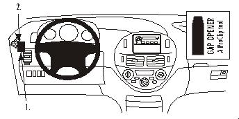 Brodit ProClip montážna konzola pre Toyota Previa 01-06, vľavo
