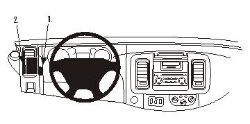 Brodit ProClip pre Renault Trafic/Opel Vivaro/Nissan Primastar 02-14, vľavo na mriežku