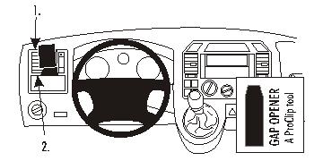Brodit ProClip montážna konzola pre Volkswagen T5 Transporter Pickup 03-09, vľavo