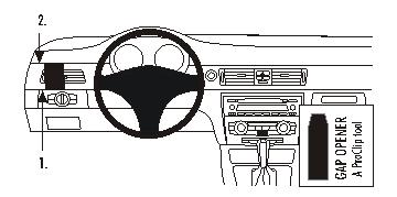 Brodit ProClip pre BMW 316-330/E90/E91/ E92/E93 05-12, (len drevený dekor), vľavo