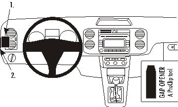 Brodit ProClip montážna konzola pre Volkswagen Golf Plus 05-14/Tiguan 09-15, vľavo