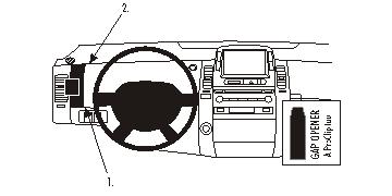 Brodit ProClip montážna konzola pre Toyota Prius 04-09, vľavo vedľa mriežky ventilácie