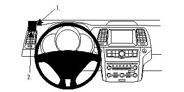 Brodit ProClip montážna konzola pre Nissan Murano/CrossCabriolet 09-14, vľavo nad mriežku ventilácie