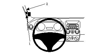 Brodit ProClip pre Peugeot Bipper/Citroen Nemo/Fiat Qubo/Fiorino 08-21, vľavo na stĺpik
