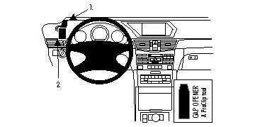 Brodit ProClip pre Mercedes Benz E-Class, Sedan 09-16/Stationwagon 10-16, vľavo nad mriežku ventilácie