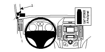 Brodit ProClip montážna konzola pre Hyundai i30 08-12, vľavo na stĺpik