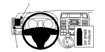 Brodit ProClip Volkswagen Caravelle/T5 Transporter/Pickup 10-15, vľavo na mriežku (len s priehradkou)