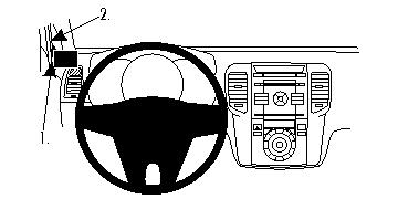 Brodit ProClip montážní konzole pro Hyundai ix20 11-19/Kia Venga 10-19, vlevo na sloupek