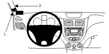Brodit ProClip montážna konzola pre Hyundai i25/Accent 10-17, vľavo na stĺpik