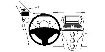 Brodit ProClip pre Peugeot iOn/Citroen C-Zero/Mitsubishi i-MiEV 10-17, vľavo na stĺpik