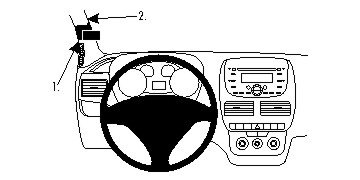 Brodit ProClip montážna konzola pre Fiat Doblo 10-14/Opel Combo 12-19, vľavo na stĺpik