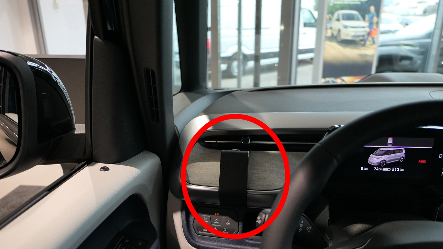 Brodit ProClip pre Volkswagen ID. Buzz 23-24, (nie Cargo), vľavo pod mriežku ventilácie