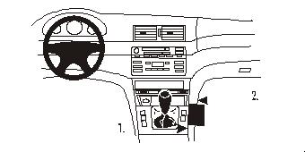 Brodit ProClip montážna konzola pre BMW 316-330/M3 E46 99-05/Compact 01-07, na stred vpravo dole