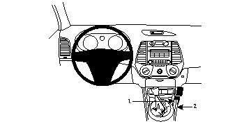 Brodit ProClip montážna konzola pre Hyundai i20 09-14, na stred vpravo dole